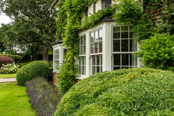 two large timber sash bat windows