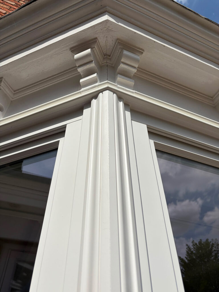 sash windows with traditional mouldings and detailing